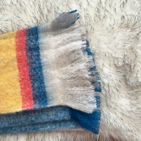 American Eagle Outfitters Multi Colored Oversized Mohair Wrap Scarf - Picture 2 of 6